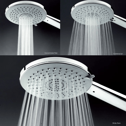 GREENJET Doccetta 110mm cromata con tecnologia a 3 getti